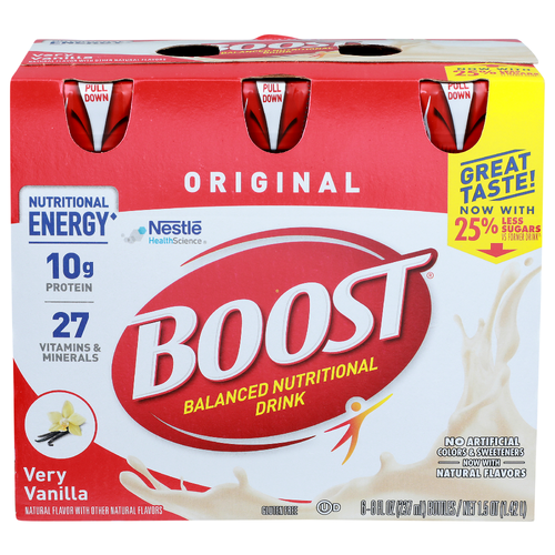 Nestle Very Vanilla Boost Balanced Nutritional Drink - 8 Fluid Ounce - 6 Count
