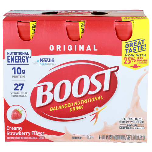 Boost Creamy Strawberry Flavor Balanced Nutritional Drink - 8 Fluid Ounce - 6 Count