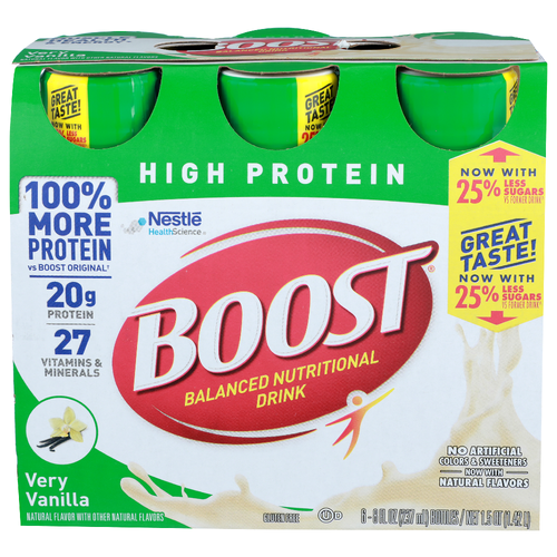 Boost Very Vanilla Balanced Nutritional Drink - 8 Fluid Ounce - 6 Count