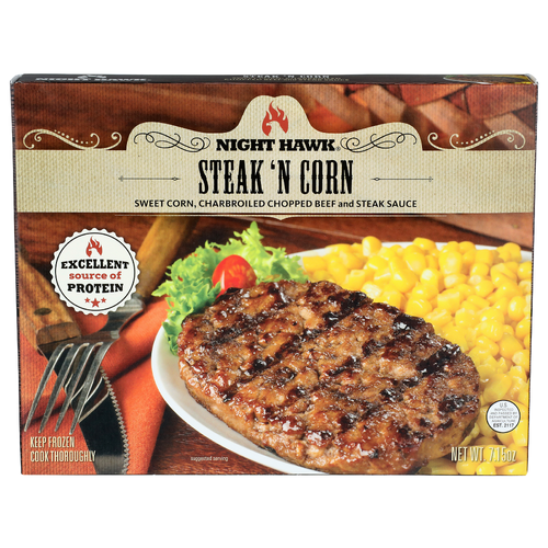 Night Hawk Sweet Corn, Charbroiled Chopped Beef And Steak Sauce 'n - 7.15 Ounce