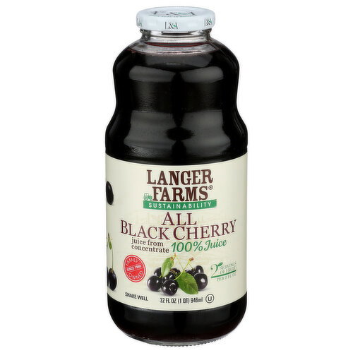 Langer Farms 100% All Black Cherry Juice - 32 Fluid Ounce Image 1 of 4