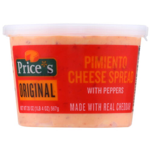 Price's Cheese Spread, Pimiento, Original - 20 Ounce