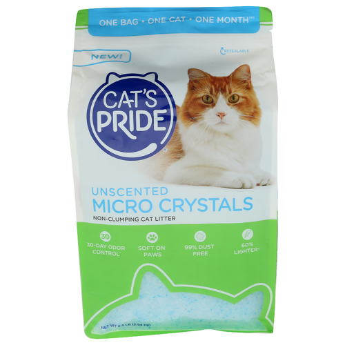 CATS PRIDE Unscented Micro Crystals Cat Litter - 6.5 Pound