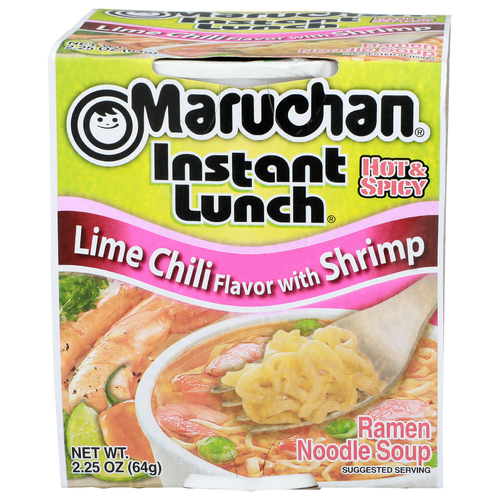 Maruchan Instant Lunch Lime Chili Flavor With Shrimp Hot & Spicy Ramen Noodle Soup - 2.25 Ounce