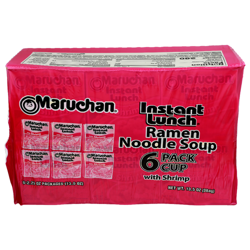 Maruchan Instant Lunch With Shrimp Ramen Noodle Soup - 2.25 Ounce - 6 Count