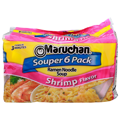 Maruchan Shrimp Flavor Ramen Noodle Soup - 3 Ounce - 6 Count