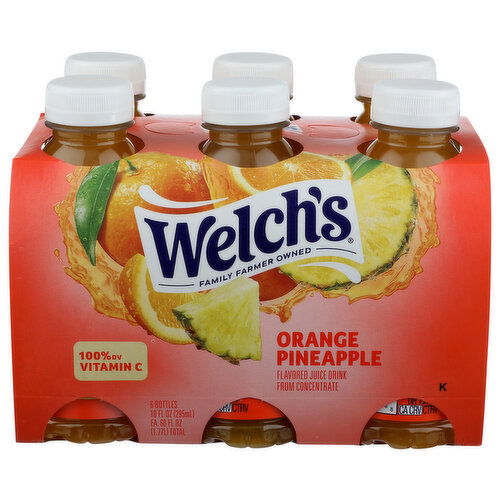 WELCH'S Welchs Drink 6, Orngpineapple - 10 Fluid Ounce - 6 Count