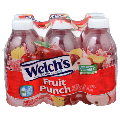 Welch's Fruit Punch Flavored Juice Drink - 10 Fluid Ounce - 6 Count