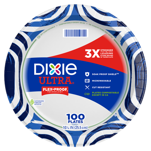 Dixie Plates Ultra® Compostable Plates - 100 Count