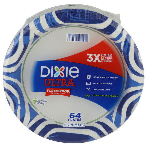 Dixie Ultra Plates - 64 Count