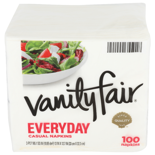 Vanity Fair Everyday Casual Napkins - 100 Count