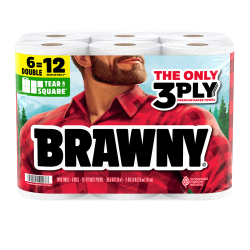 Brawny Tear-A-Square Paper Towels - 456 Count Image 1 of 2
