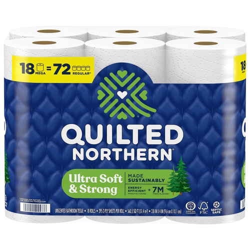 Quilted Northern Tissue Ultra Soft & Strong Toilet Paper, 18 Mega Rolls - 5310 Count