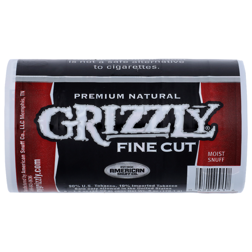 Grizzly Fine Cut Moist Snuff - 1.2 Ounce - 5 Count