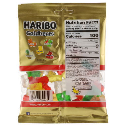 Haribo Gold Gummi Bears - 4 Ounce