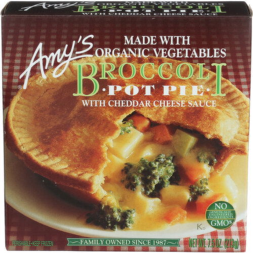 Amy's Frozen Pot Pie Broccoli - 7.5 Ounce