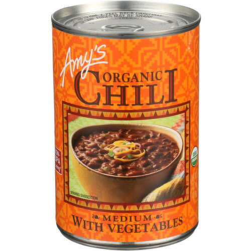 AMY's Medium Chili With Vegetables - 14.7 Ounce - 1 Count