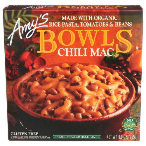 Amy's Frozen Bowl Chili Mac - 9 Ounce