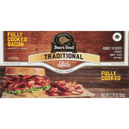 Boar's Head Naturally Smoked Traditional Bacon - 2.29 Ounce Image 1 of 4