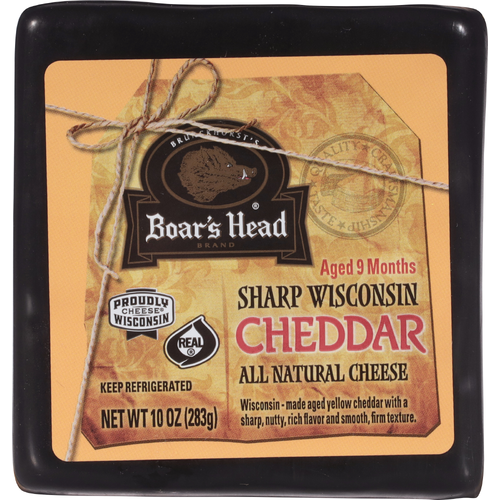 Boar's Head Sharp Wisconsin Cheddar Cheese - 10 Ounce Image 1 of 4