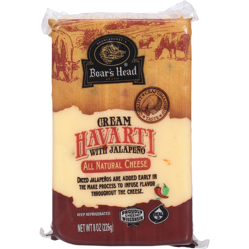 Boar's Head Cream Havarti Cheese With Jalapeno - 8 Ounce Image 1 of 4