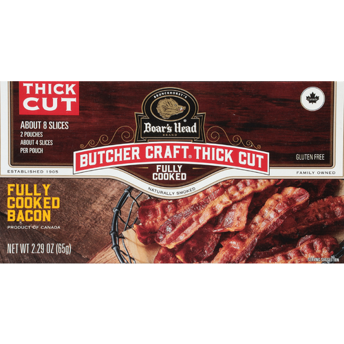 Boar's Head Butcher Craft Thick Cut Naturally Smoked Bacon - 2.29 Ounce Image 1 of 4