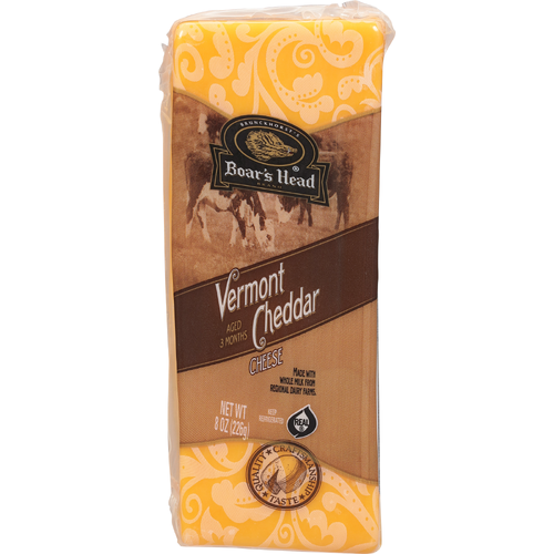 Boar's Head Yellow Vermont Cheddar Cheese - 8 Ounce Image 1 of 4