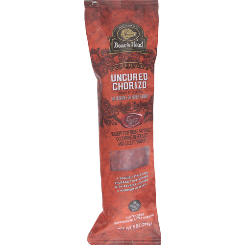 Boar's Head Superiore Uncured Chorizo Spanish Style Sausage - 8 Ounce Image 1 of 4