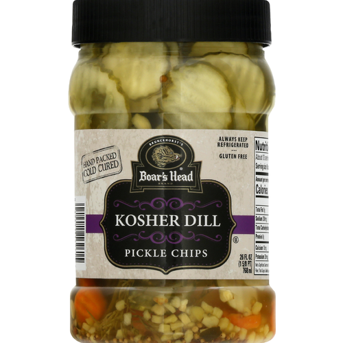 Boar's Head Kosher Dill Pickle Chips - 26 Fluid Ounce Image 1 of 4