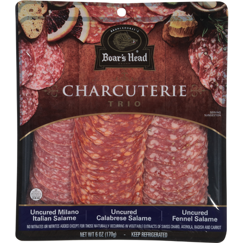 Boar's Head Charcuterie Trio Milano Italian Salame, Fennel And Calabrese Salame - 6 Ounce Image 1 of 4