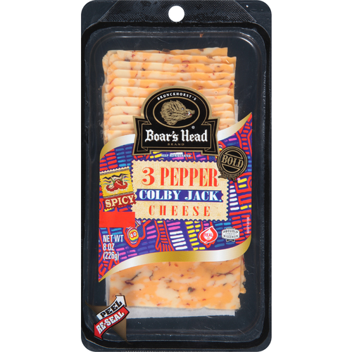 Boar's Head Three Pepper Colby Jack Cheese - 8 Ounce Image 1 of 4