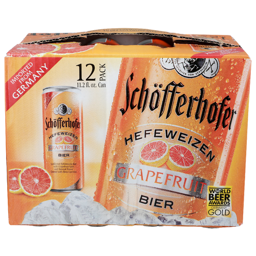 Schofferhofer Grapefruit Hefeweizen Bier - 11.2 Fluid Ounce - 12 Count