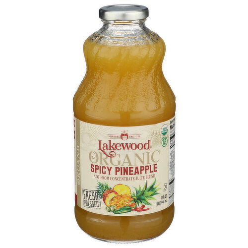 LAKEWOOD Pineapple Cranberry Organic Spicy - 32 Fluid Ounce