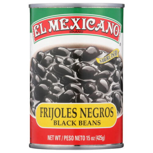 El Mexicano Beans Black Whole - 15 Ounce