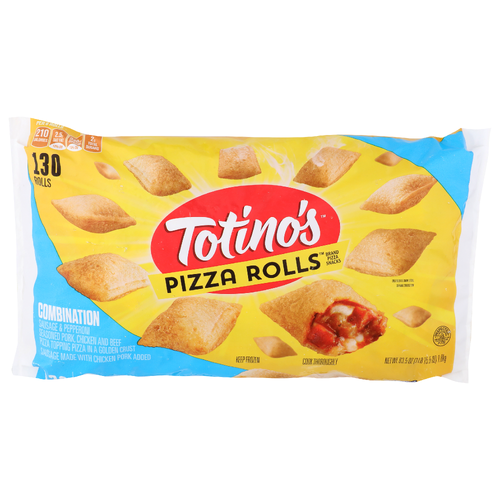 Totino's Combination Sausage & Pepperoni Seasoned Pork, Chicken And Beef Pizza Topping In a Golden Crust Rolls - 0.488 Ounce - 130 Count