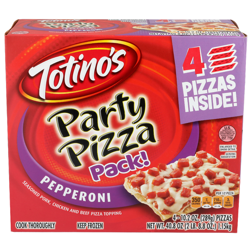 Totino's Pepperoni Party Pizza Pack! - 10.2 Ounce - 4 Count