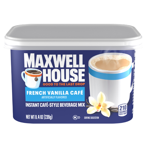 Maxwell House International French Vanilla Café-Style Instant Coffee Beverage Mix, Canister - 8.4 Ounce