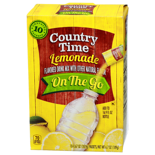Country Time Lemonade Drink Mix On The Go - 0.67 Ounce - 10 Count