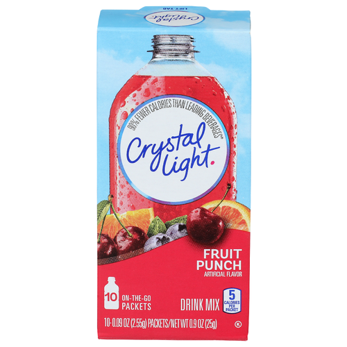 Crystal Light Fruit Punch On-The-Go Packets Drink Mix - 0.09 Ounce - 10 Count