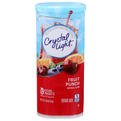 Crystal Light Fruit Punch Pitcher Packets Drink Mix - 0.34 Ounce - 6 Count