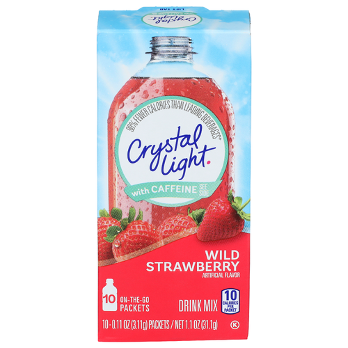 Crystal Light Wild Strawberry On-The-Go Packets Drink Mix - 0.11 Ounce - 10 Count