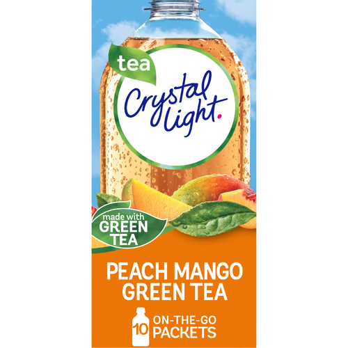 Crystal Light Peach Mango Green Tea On-The-Go Packets Drink Mix - 0.8 Ounce Image 1 of 5