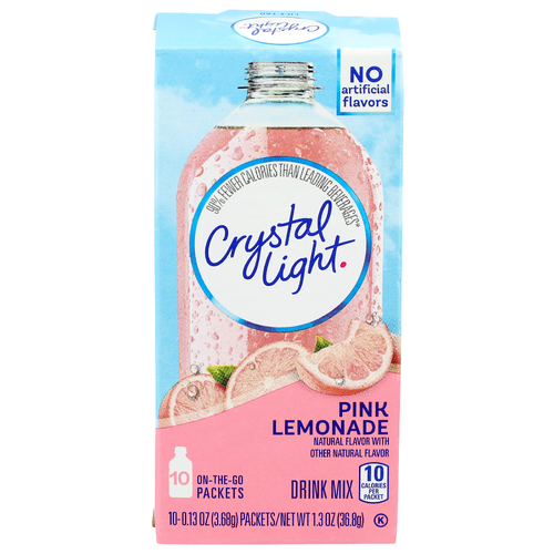 Crystal Light Drink Mix Pink Lemonade - 0.13 Ounce - 10 Count