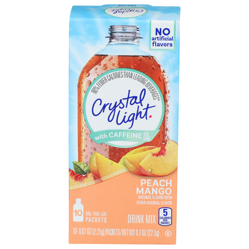 Crystal Light Peach Mango On-The-Go Packets Drink Mix - 0.07 Ounce - 10 Count