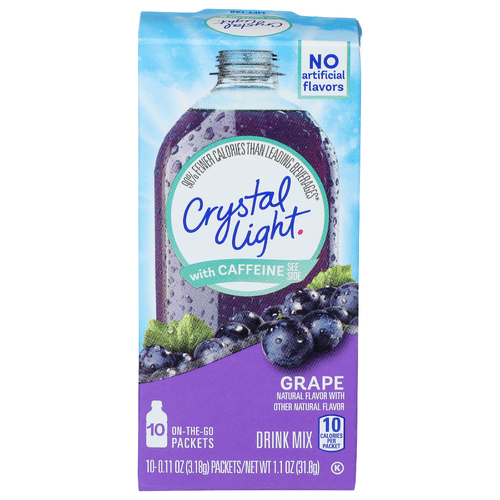 Crystal Light Grape On-The-Go Packets Drink Mix - 0.11 Ounce - 10 Count