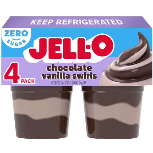 Jell-O Chocolate Vanilla Swirls Sugar Free Pudding Snacks - 14.5 Ounce Image 1 of 5