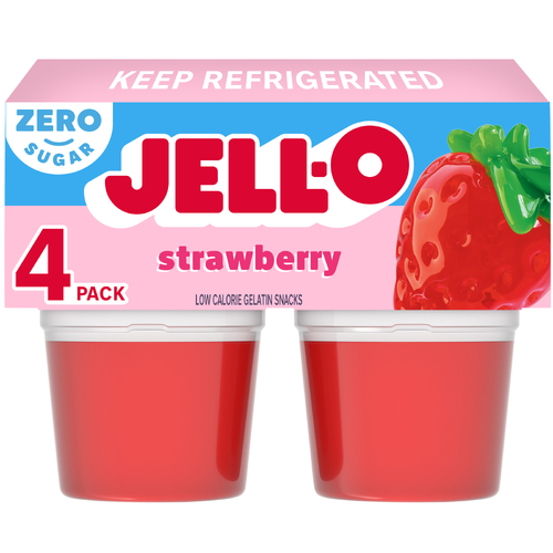 Jell-O Strawberry Low Calorie Gelatin Snacks - 12.5 Ounce Image 1 of 5