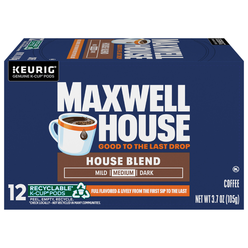 Maxwell House Blend Medium Roast K-Cup® Coffee Pods, Box - 12 Count