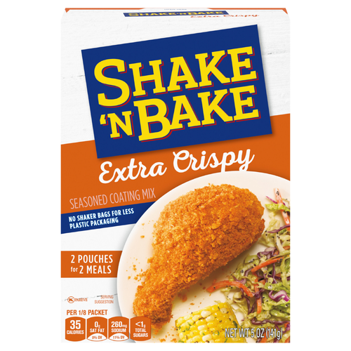 Shake 'N Bake 'n Extra Crispy Seasoned Coating Mix, Box, Packets - 2 Count