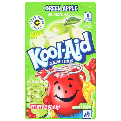 Kool-Aid Green Apple Unsweetened Drink Mix - 0.22 Ounce